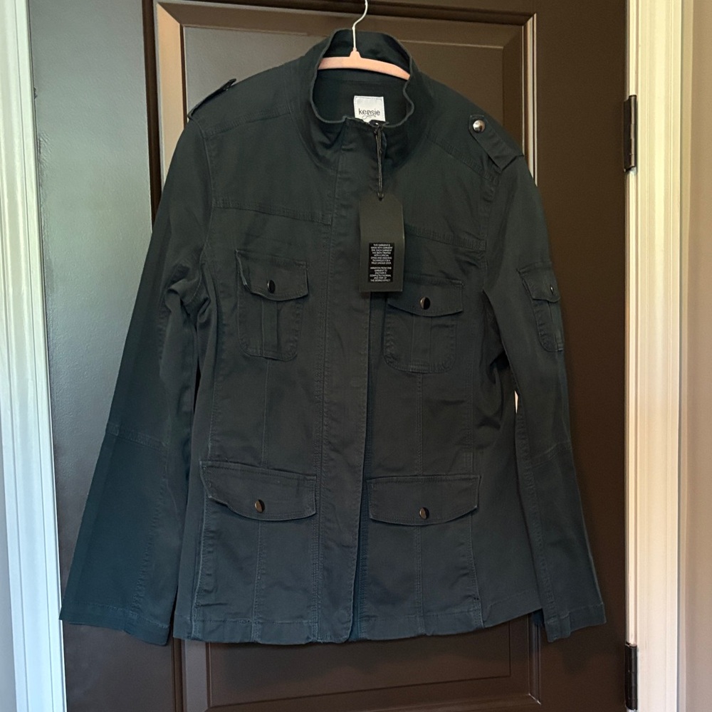 Kenzie Jeans NWT Utility Jacket Alpine Green XL